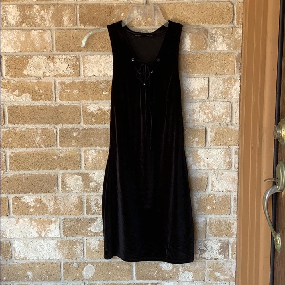 Black velvet dress